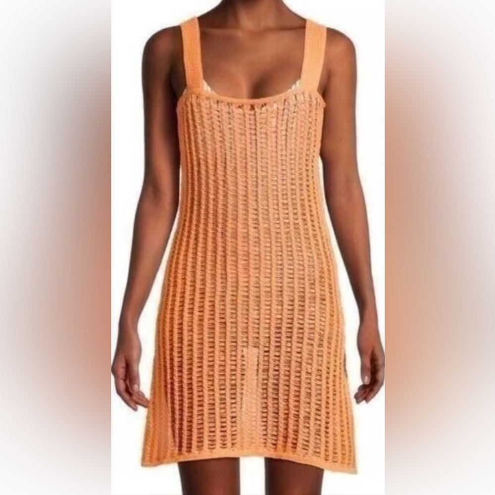 SOLID & STRIPED Orange Knit Swim‎ Cover-Up women size L